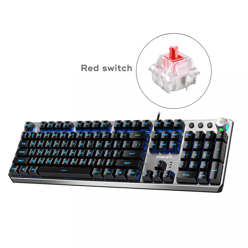 Tastatura Philips G405 mehanička (Red switch) siva